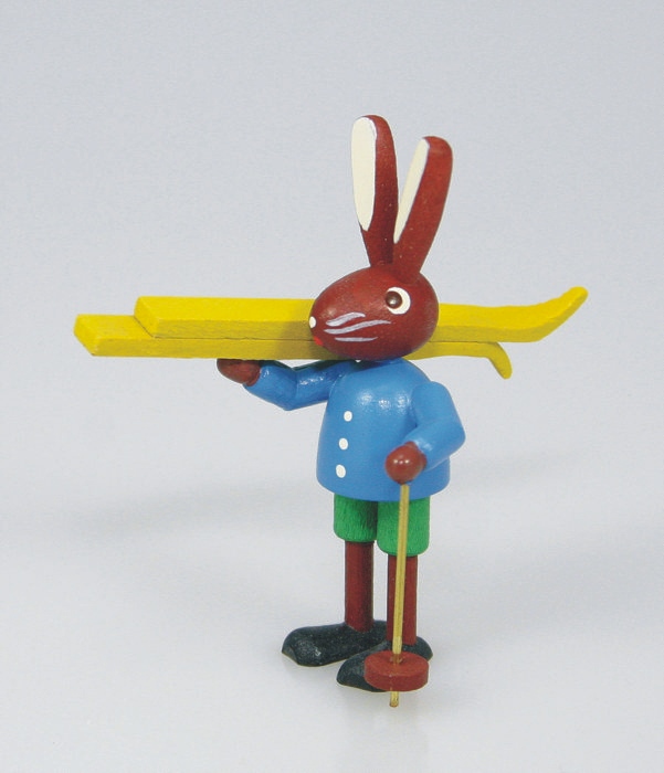 Skihase Skiträger Osterhase